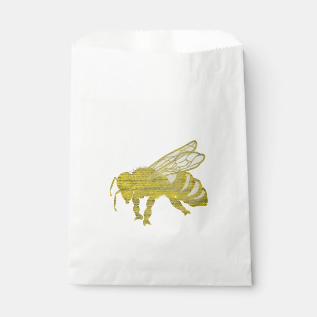 Bolsa De Papel Letterpress Bee (Anverso)