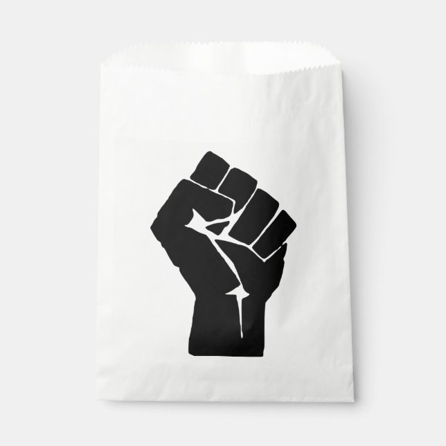 Bolsa De Papel Levantan puño negro - Protesta de resistencia (Anverso)