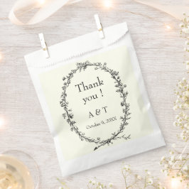 Bolsa De Papel Leyenda rústica boda de moda de Marfil