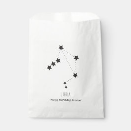 Bolsa De Papel Libra Octubre Cumpleaños Personalización Nombre Fi
