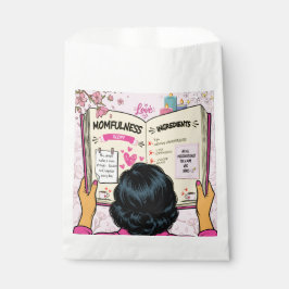 Bolsa De Papel Libro de Recetas de Momfulness Arte Cómic Adorable