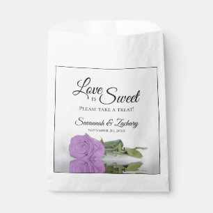 Bolsa De Papel Lilac Rosa púrpura Amor es dulce Toma Tratamiento 