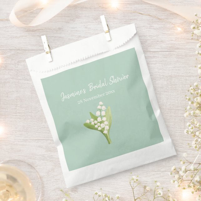 Bolsa De Papel Lily Of The Valley Bouquet Bridal Shower (Cortado)