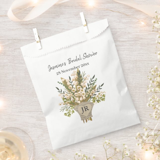 Bolsa De Papel Lily Of The Valley Bouquet Bridal Shower (Cortado)