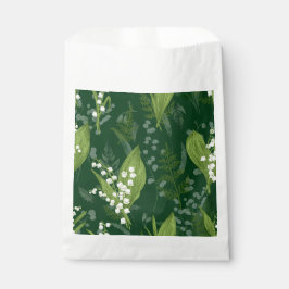 Bolsa De Papel Lily of Valley con Ferns || Verde oscuro