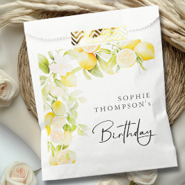 Bolsa De Papel Limones rústicos acuarela cumpleaños