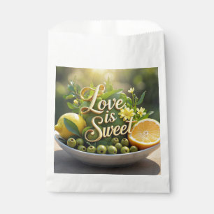 Bolsa De Papel Limones soleados de verano, aceitunas, rodajas de