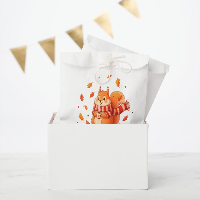 Bolsa De Papel Lindo Ardilla Para Otoño (Fiesta)