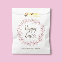 Lindo sauce llorón rosa Feliz Pascua