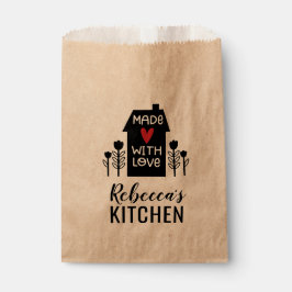 Bolsa De Papel Lindo Simple Hecho Con Amor Kraft