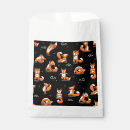 Bolsa De Papel lindos zorros de yoga divertidos negros