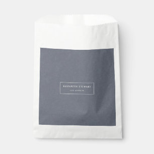 Bolsa De Papel Lino Azul Minimalista Moderno