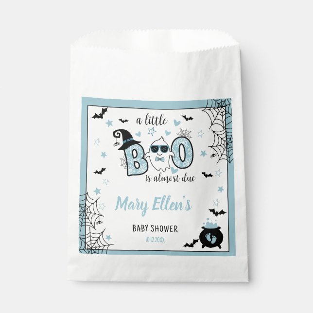 BOLSA DE PAPEL LITTLE BOO BLUE HALLOWEEN BABY SHOWER (Anverso)