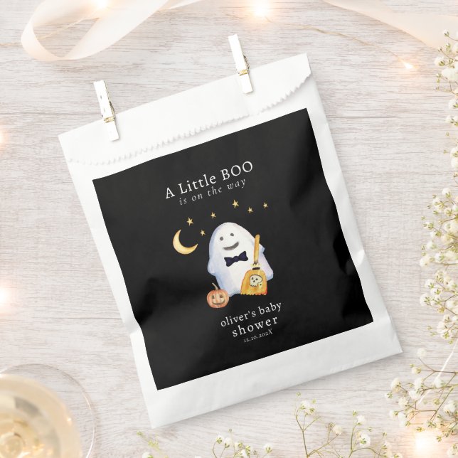 Bolsa De Papel Little Boo Ghost Hollaween Baby Shower (Cortado)