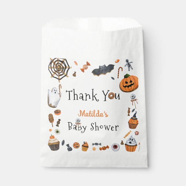 Bolsa De Papel Little Boo Halloween Baby Shower (Anverso)