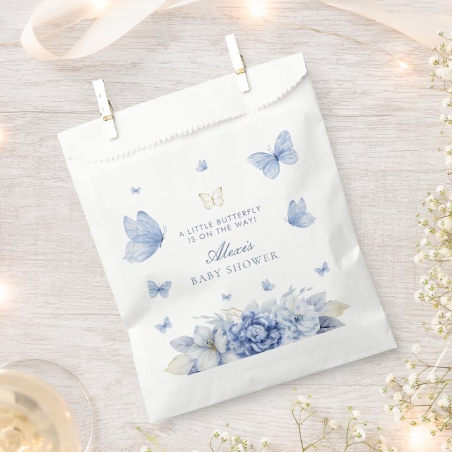 Bolsa De Papel Little Butfly Boy Baby Shower (Cortado)