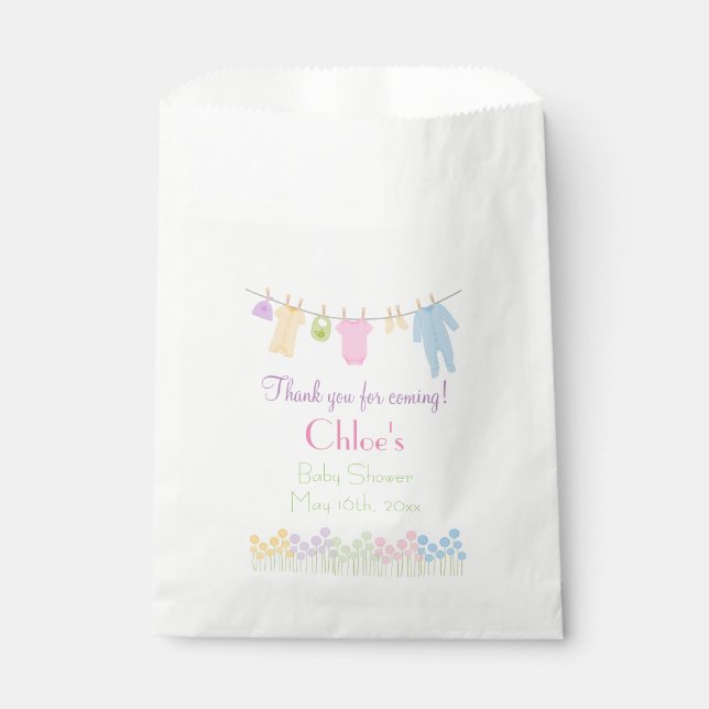 Bolsa De Papel Little Clothes Baby Shower (Anverso)