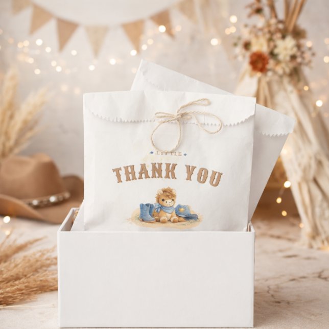 Bolsa De Papel Little Cowboy Western Boy Baby Shower  (Subido por el creador)