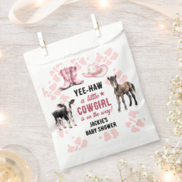 Bolsa De Papel Little Cowgirl Pink Rodeo Baby Shower