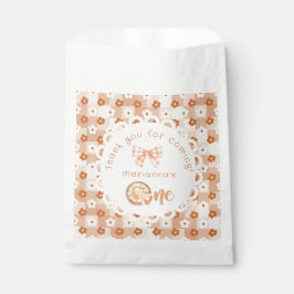 Bolsa De Papel Little cutie Pie 1er cumpleaños gingham Gracias