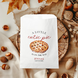 Bolsa De Papel Little Cutie Pie Baby Shower Gingham Fall