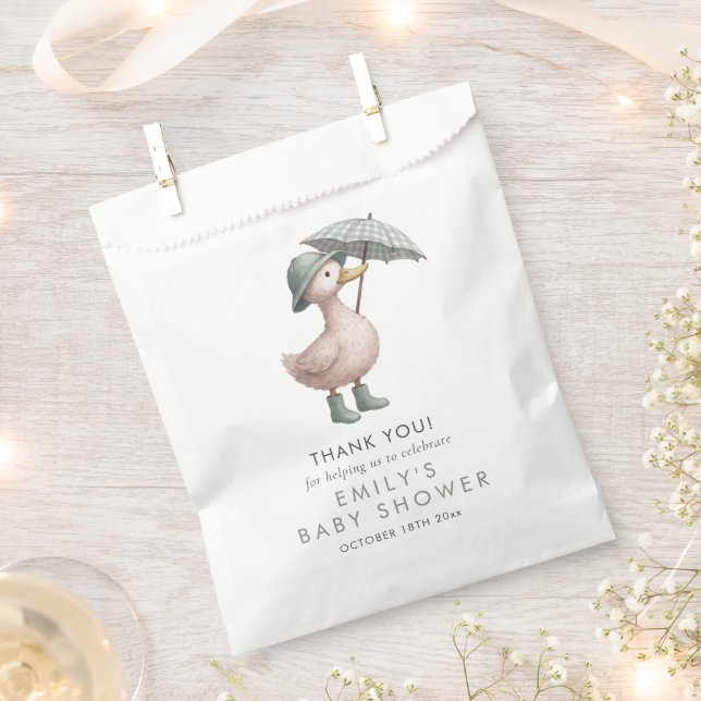 Bolsa De Papel Little Duckling Baby Shower Guest Thank You (Cortado)