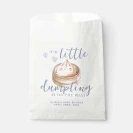 Bolsa De Papel Little Dumpling Blue Watercolor Boy Baby Shower Fa