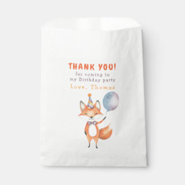 Bolsa De Papel Little Fox Birthday Party Gracias