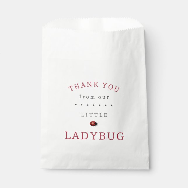 Bolsa De Papel Little Ladybug Baby Shower (Anverso)