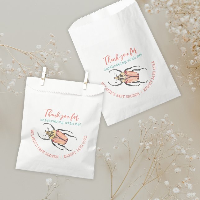 Bolsa De Papel Little Lovebug Baby Shower Gracias (Subido por el creador)