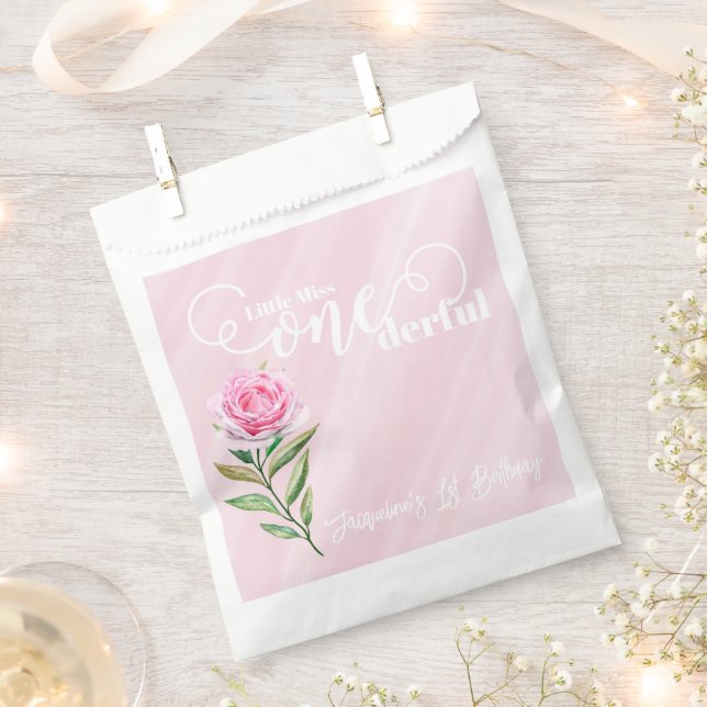 Bolsa De Papel Little Miss ONEderful 1st First Birthday (Cortado)