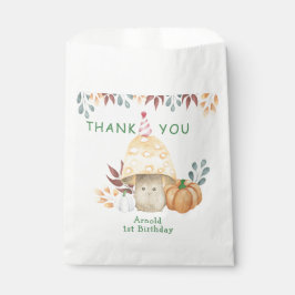 Bolsa De Papel Little Mushroom primer cumpleaños GRACIAS