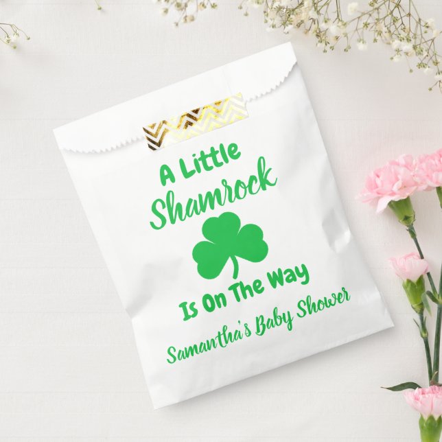 Bolsa De Papel Little Shamrock St Patrick's Day (Sellado)