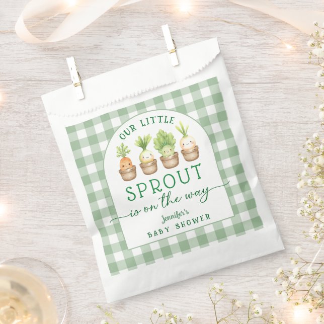 Bolsa De Papel Little Sprout Baby Shower (Cortado)