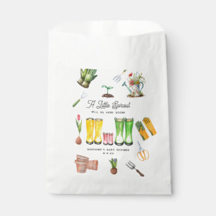 Bolsa De Papel Little Sprout Gardening Baby Shower Pink Boots