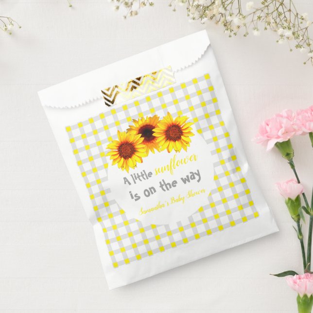 Bolsa De Papel Little Sunflower Baby Shower (Sellado)