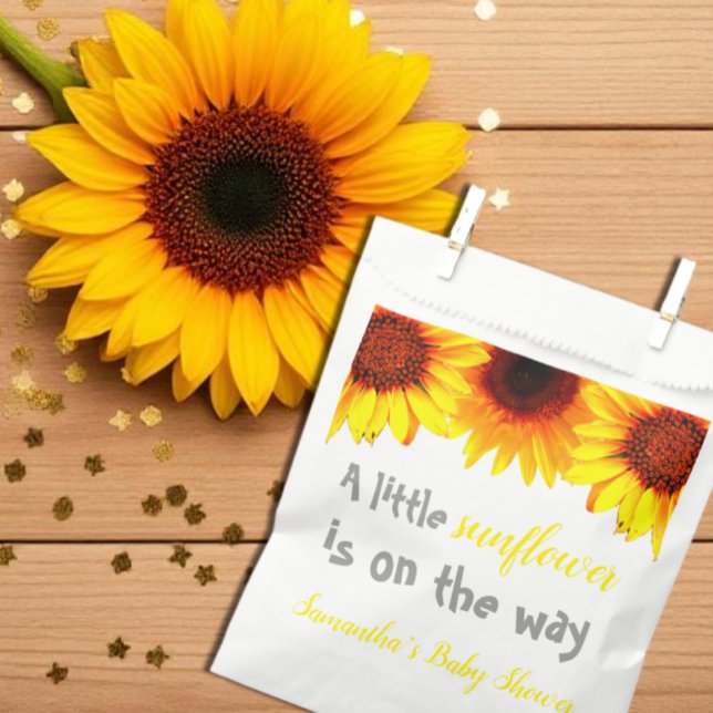 Bolsa De Papel Little Sunflower Baby Shower (Subido por el creador)