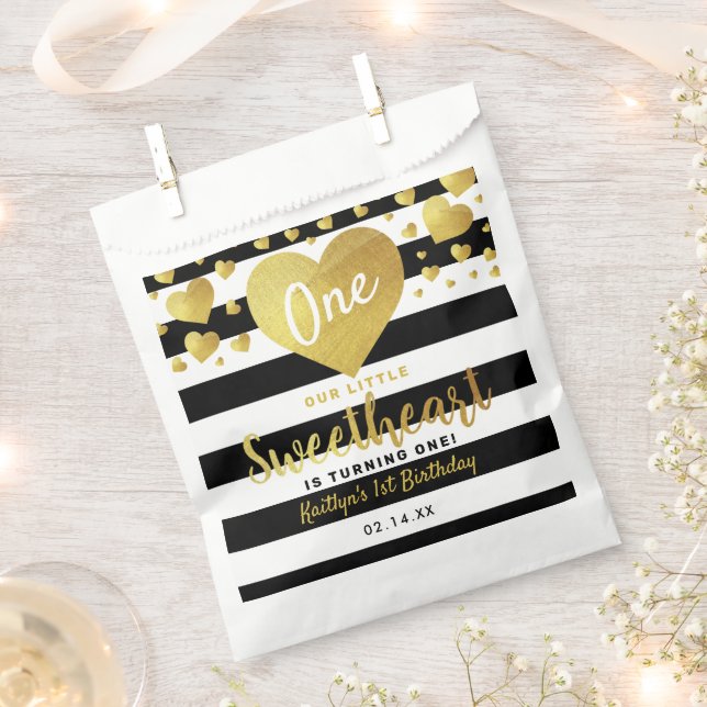 Bolsa De Papel Little Sweetheart Valentine's Day Any Age Birthday (Cortado)