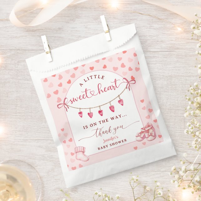 Bolsa De Papel Little Sweetheart Valentine's Day Baby Shower (Cortado)