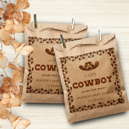 Bolsa De Papel Little Western Cowboy Baby Shower