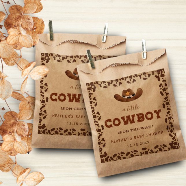 Bolsa De Papel Little Western Cowboy Baby Shower (Subido por el creador)