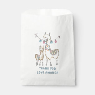 Bolsa De Papel Llama a acuarela tema Baby Shower