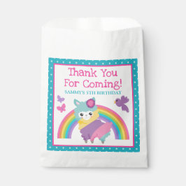 Bolsa De Papel Llama Arcoíris Floral Primavera & Cumpleaños Arcoí