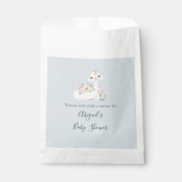 Bolsa De Papel Llama azul y blanca bebé ducha de bebé