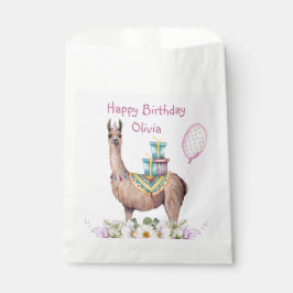 Bolsa De Papel Llama de cumpleaños