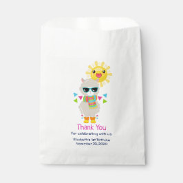 Bolsa De Papel Llama Guay y Sol sonriente Kawaii