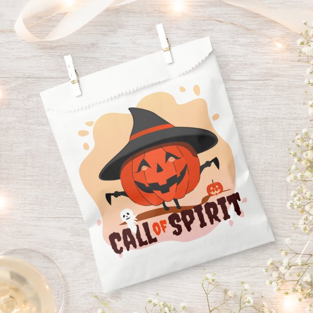 Bolsa De Papel Llamado de Espíritu de Halloween (Cortado)