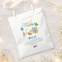 Bolsa De Papel Llamando a todos los animales de la fiesta de cump