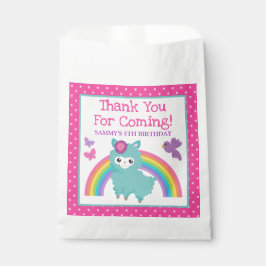 Bolsa De Papel Llamativo Cumpleaños Llama Verde Floral Primavera 