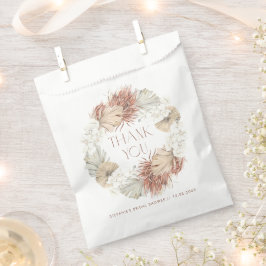Bolsa De Papel Lluvia de boda con corona de orquídea boho y palma